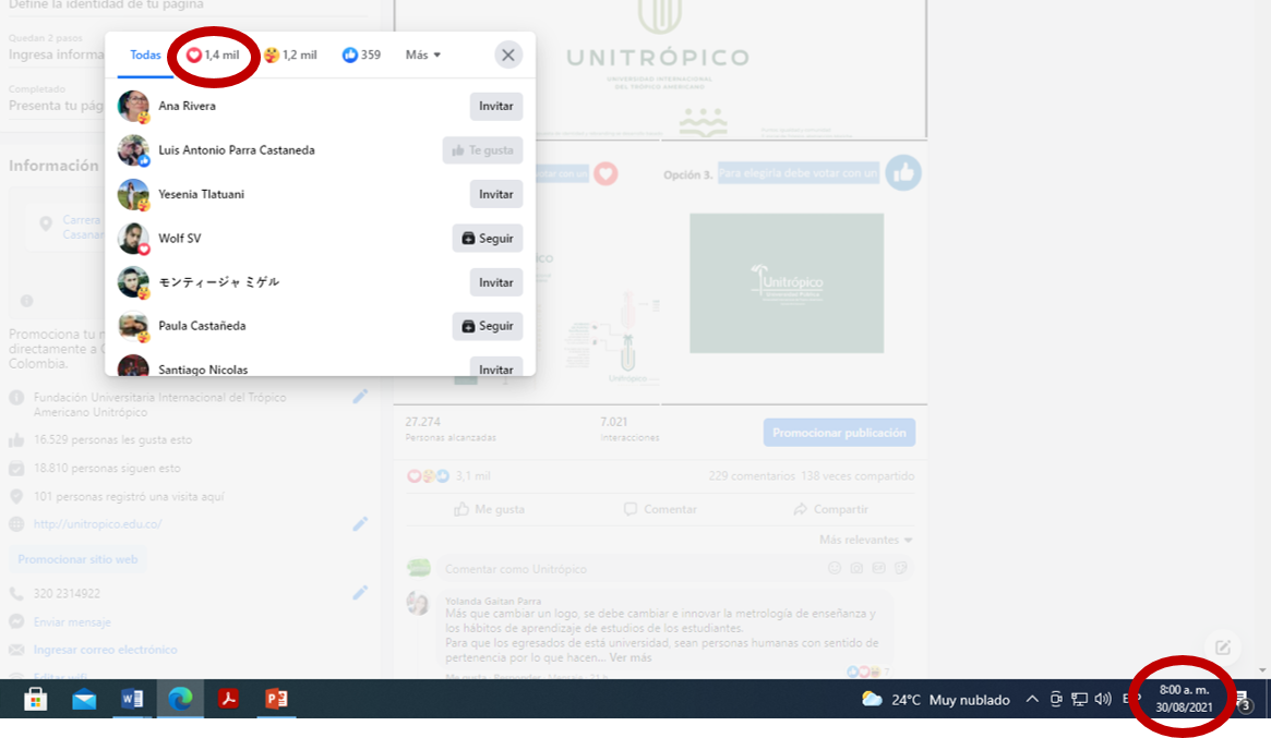 Resultado de encuesta