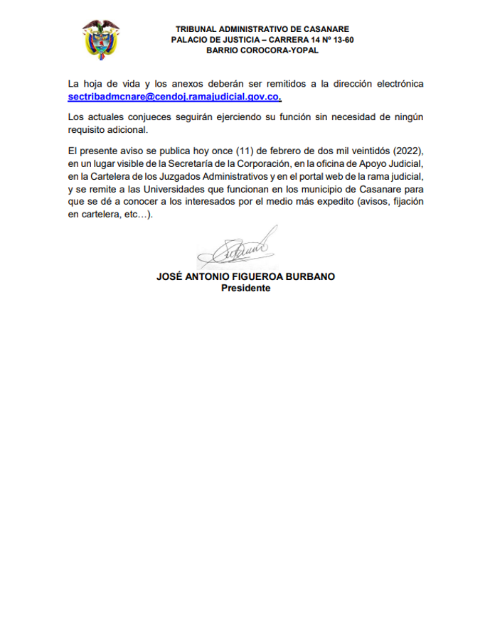 ampliacion convocatoria juez 2