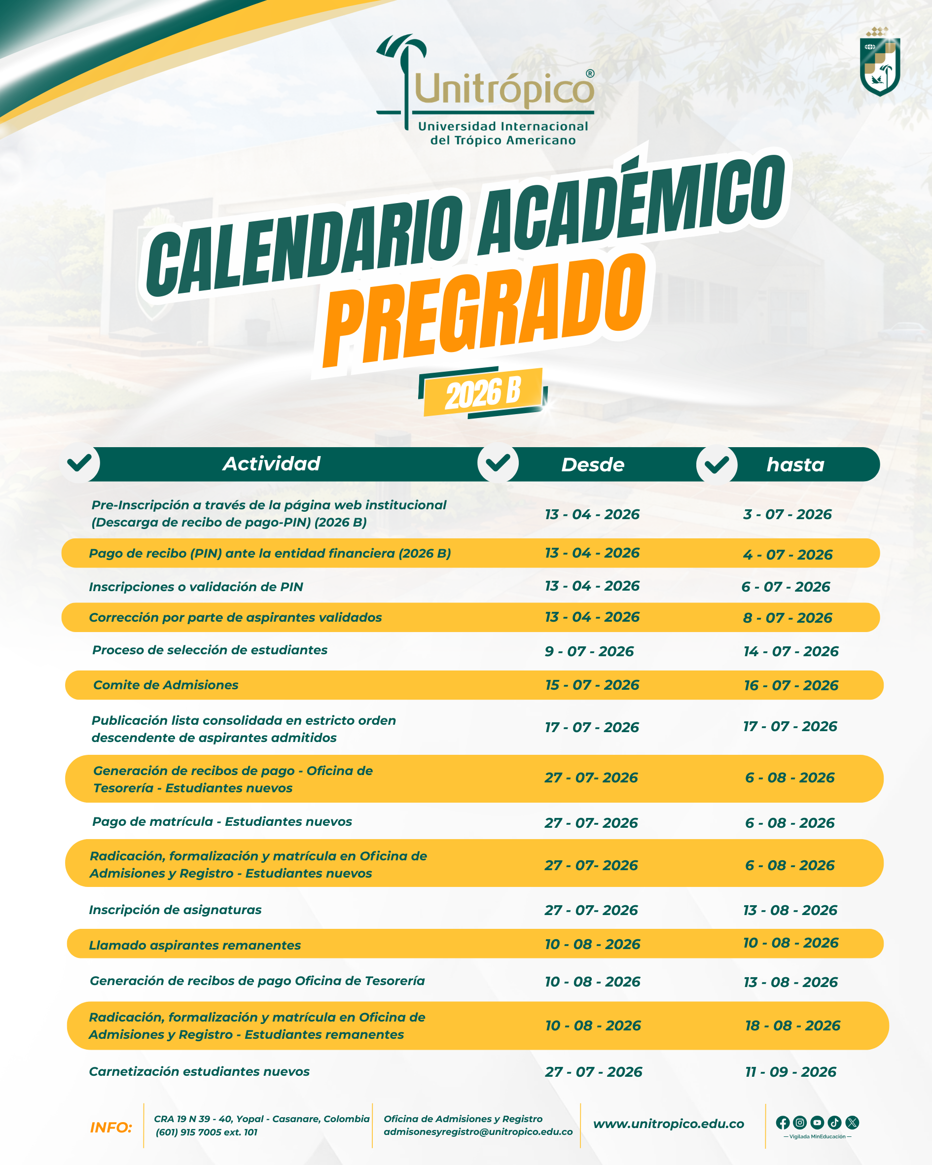 Calendario Académico